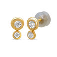 Mamma Mia 18KT Yellow Gold Bubble it Up! Stud Earrings 2