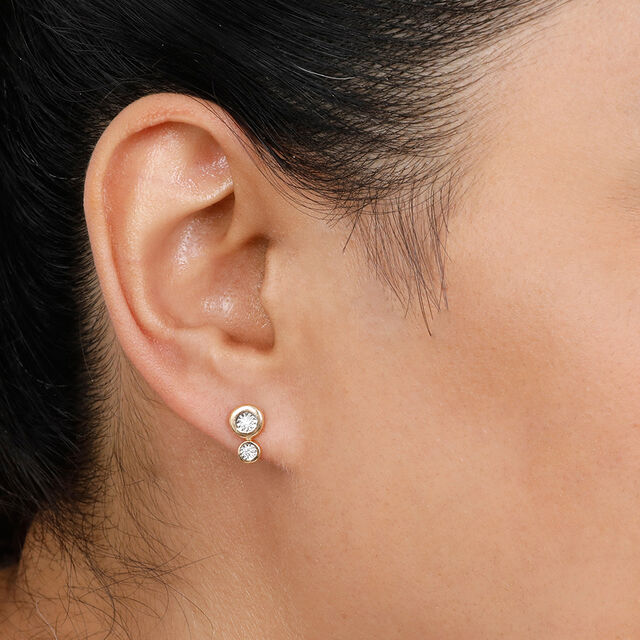 Mamma Mia 18KT Yellow Gold Bubble it Up! Stud Earrings 4