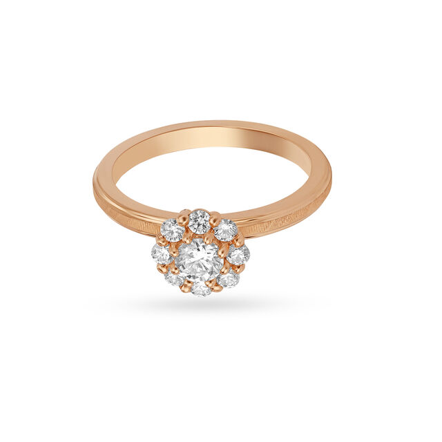 Gleaming Rose Gold Finger Ring,,hi-res 2