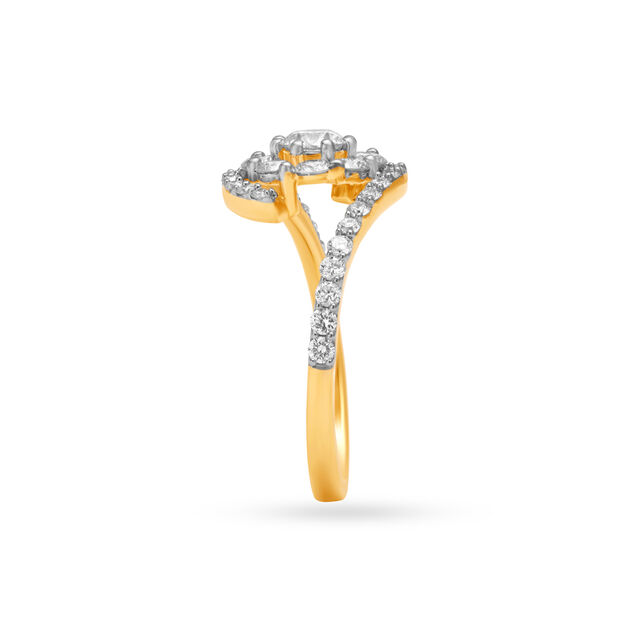 Floral Charm Diamond Finger Ring 3