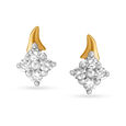 Dainty Modern Gold Stud Earrings 