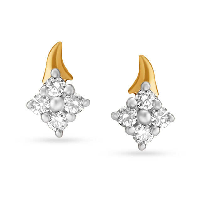 Dainty Modern Gold Stud Earrings 
