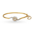Dazzling Floral Diamond Bangle,,hi-res 