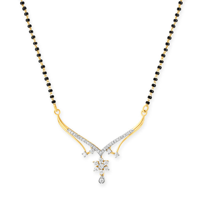 Contemporary Vines Diamond Mangalsutra,,hi-res 