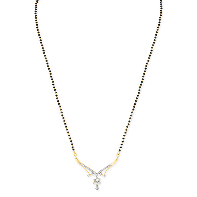 Contemporary Vines Diamond Mangalsutra,,hi-res 2