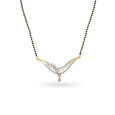 Splendid Leafy Diamond Mangalsutra,,hi-res 2