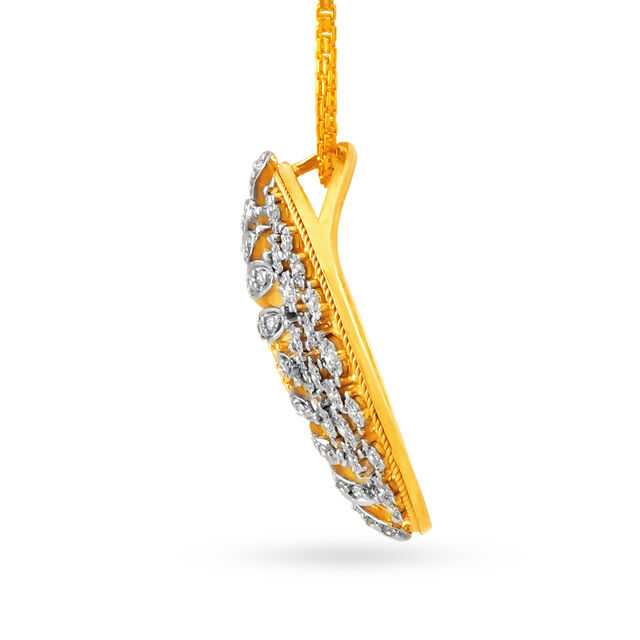 Marvellous Diamond Pendant and Earrings Set in Yellow and White Gold,,hi-res 2