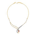 Ethereal  Gold And Diamond Flower Bud Necklace Set,,hi-res 2