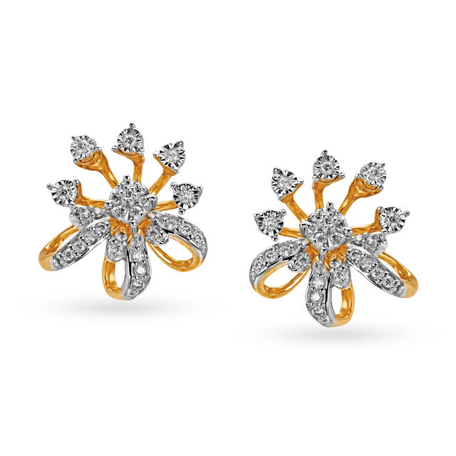 Dainty Diamond Stud Earrings 