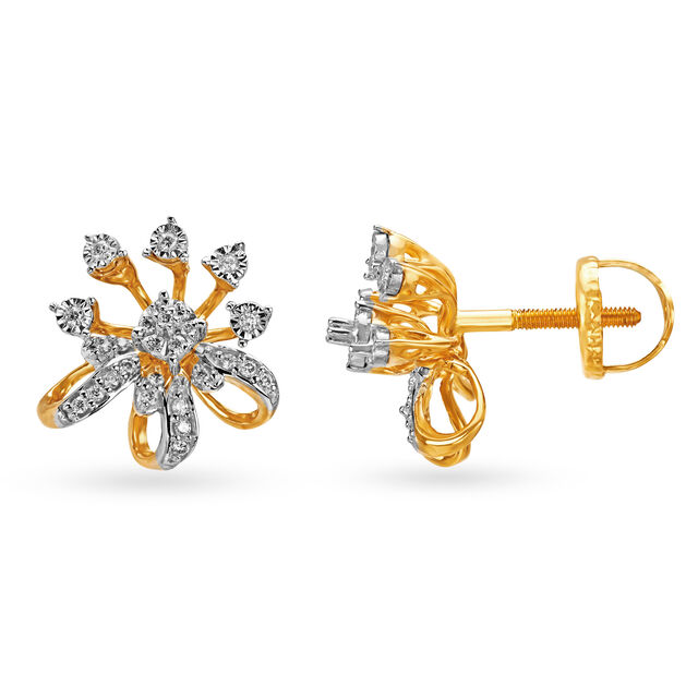 Dainty Diamond Stud Earrings 2