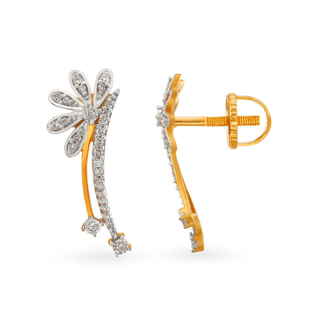 Quintessential Floral Diamond Stud Earrings,,hi-res 2