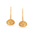 Glamorous Jali Work Orb Gold Hoop Earrings,,hi-res 