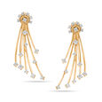 18 KT Yellow Gold Detachable Diamond Drop Earrings,,hi-res 