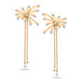 18 KT Yellow Gold Festive Diamond Detachable Drop Earrings,,hi-res 