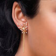 18 KT Yellow Gold Festive Diamond Detachable Drop Earrings,,hi-res 3
