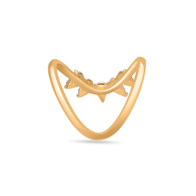 18KT Yellow And White Gold Diamond Studded Vanki Ring 4