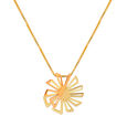 18 KT Yellow and Rose Gold Abstract Flower Pendant,,hi-res 