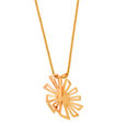 18 KT Yellow and Rose Gold Abstract Flower Pendant,,hi-res 2