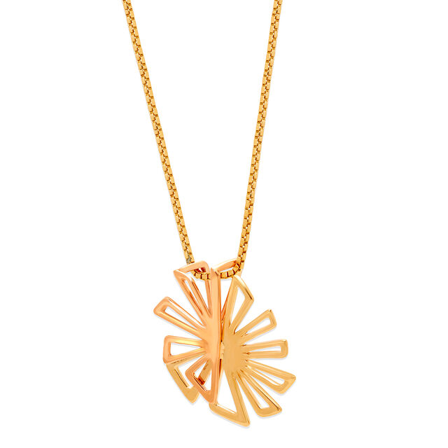 18 KT Yellow and Rose Gold Abstract Flower Pendant,,hi-res 2