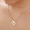 18 KT Yellow and Rose Gold Abstract Flower Pendant,,hi-res 3