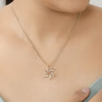 18KT Yellow Gold Spiral Diamond Pendant 3