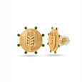 18 KT Yellow Gold Dhan Coin Stud Earrings,,hi-res 2