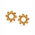 18 KT Yellow Gold Sapphire Yellow Stud Earrings,,hi-res 