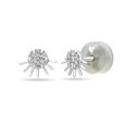 18 KT Detachable Yellow And White Gold Sparkling Sunrise Stud Earrings,,hi-res 5