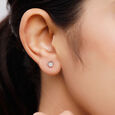 18 KT Detachable Yellow And White Gold Sparkling Sunrise Stud Earrings,,hi-res 6