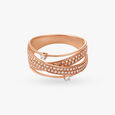 Elegant Crossover Diamond Ring 3