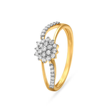 Elegant Floral Diamond Finger Ring