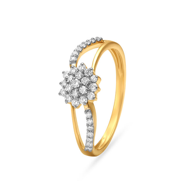 Elegant Floral Diamond Finger Ring
