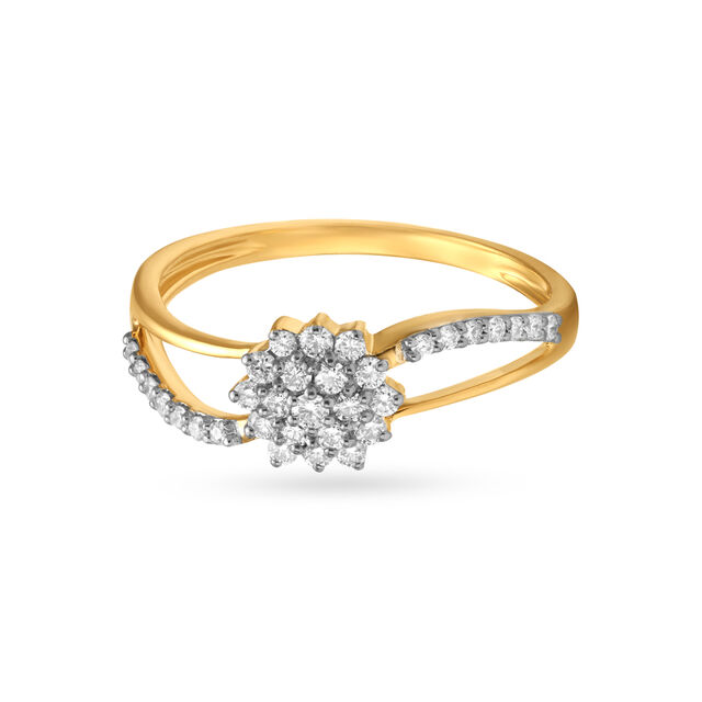 Elegant Floral Diamond Finger Ring
