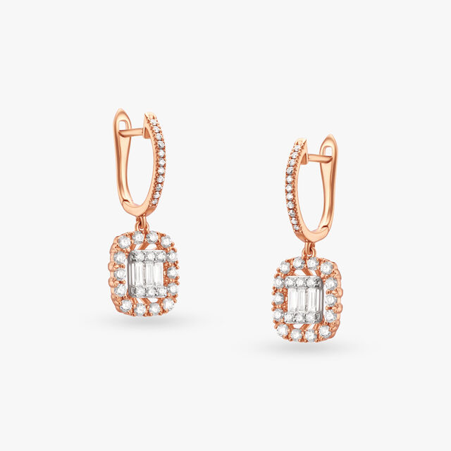 Stunning Diamond Hoop Earrings
