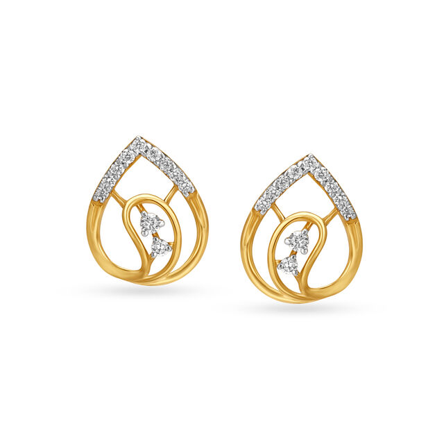 Modern Paisley Small Stud Earrings 