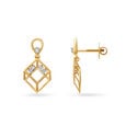 Cubic Gold and Diamond Drop Earrings 2