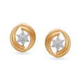 Subtle Floral Diamond Stud Earrings 2