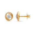 Subtle Floral Diamond Stud Earrings 4