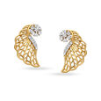 Charming Floral Jali Work Stud Earrings,,hi-res 2