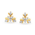Delicate Triangular Diamond Stud Earrings 