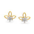 Petite Floral Gold Stud Earrings 