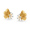 Shiny Carved Diamond Stud Earrings,,hi-res 
