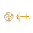 Divine 18 Karat Yellow Gold And Diamond Studs,,hi-res 2