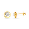 Classic 18 Karat Yellow Gold And Diamond Studs,,hi-res 2