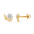 Amorous 18 Karat Yellow Gold And Diamond Floral Stud Earrings,,hi-res 2
