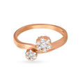 Charming Floral Rose Gold and Diamond Ring 2