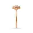 Dainty Floral 9 Stone Rose Gold and Diamond Ring 3