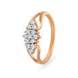 Lavish 18 Karat Rose Gold And Diamond Floral Finger Ring,,hi-res 