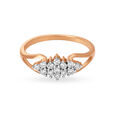 Lavish 18 Karat Rose Gold And Diamond Floral Finger Ring,,hi-res 2