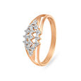 Luxurious 18 Karat Rose Gold And Diamond Finger Ring 